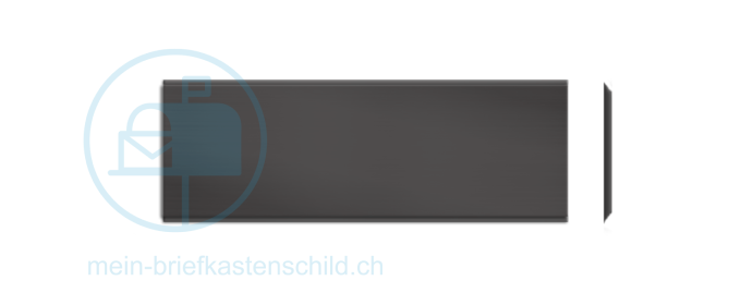 Klingelschild Sonnex 51 x 19 Alu schwarz matt
